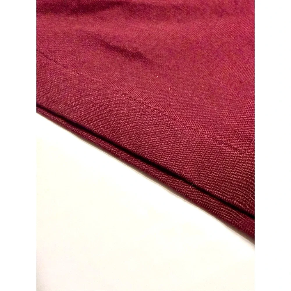 Ralph Lauren Polo Bear Horseback Vintage Single‎ Stitch Burgandy T Shirt Mens XL